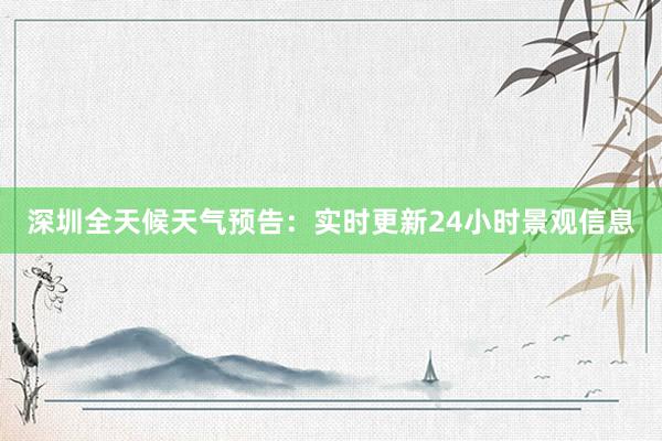 深圳全天候天气预告：实时更新24小时景观信息